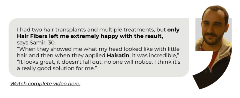 Hair fibers for hair transplant