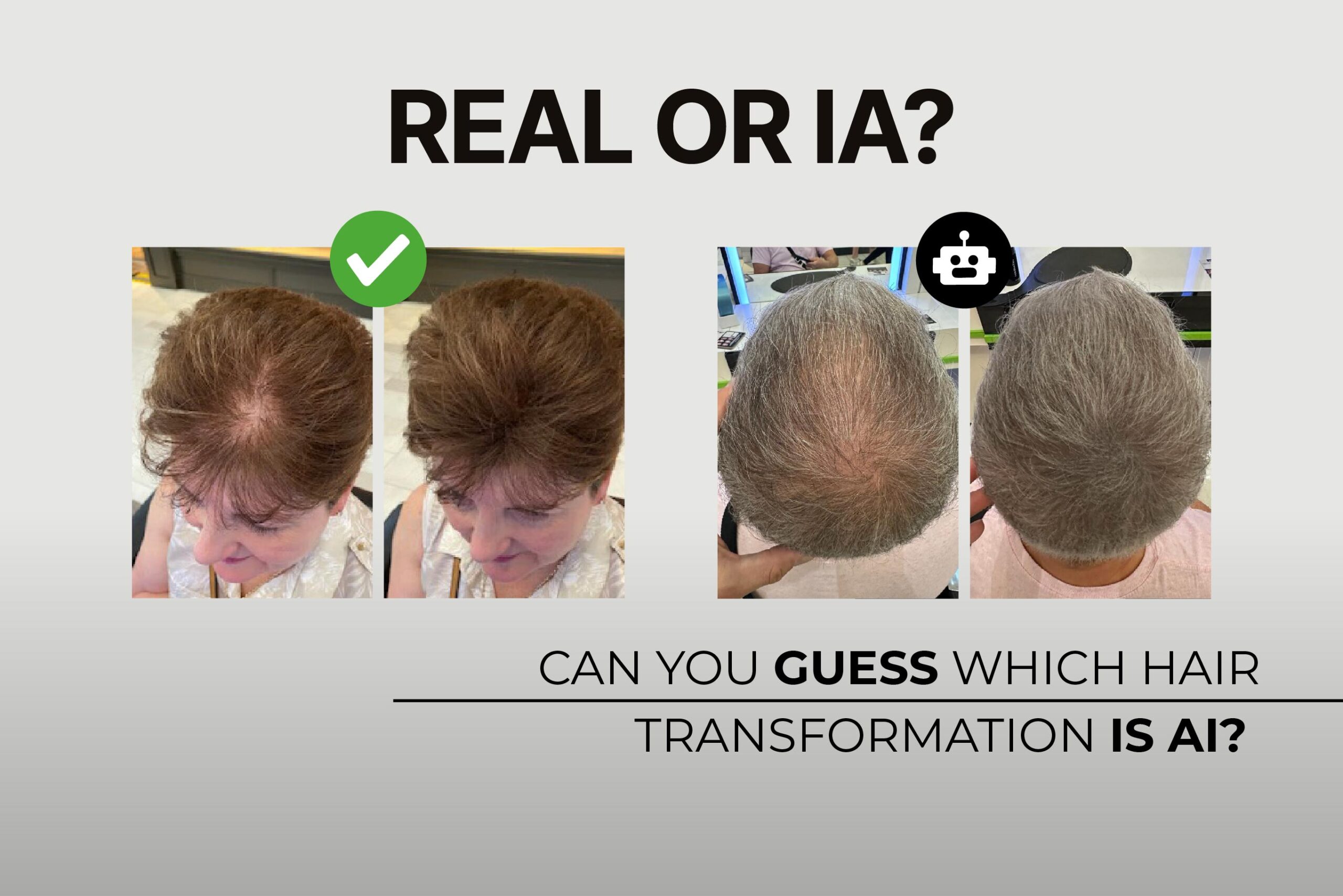 Can you guess which hair transformation is AI?